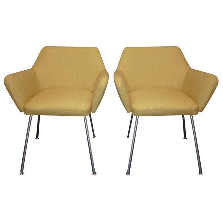Italian Pair of Chairs Design by Gio Ponti and Alberto Rosselli