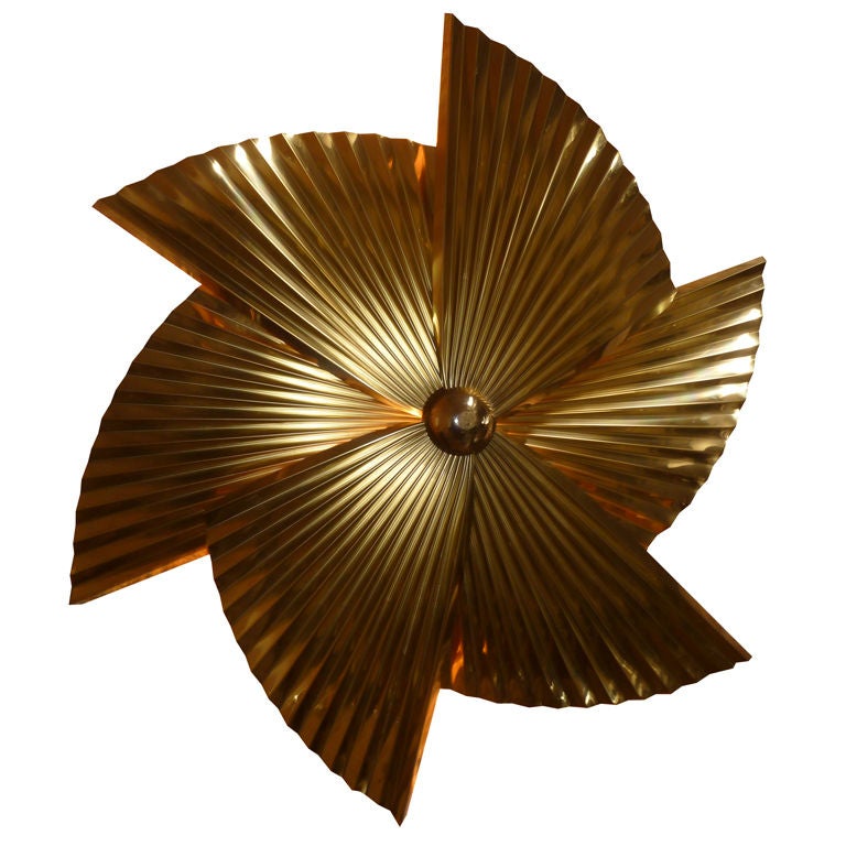 C. Jere Metal Sunburst Wall  Light