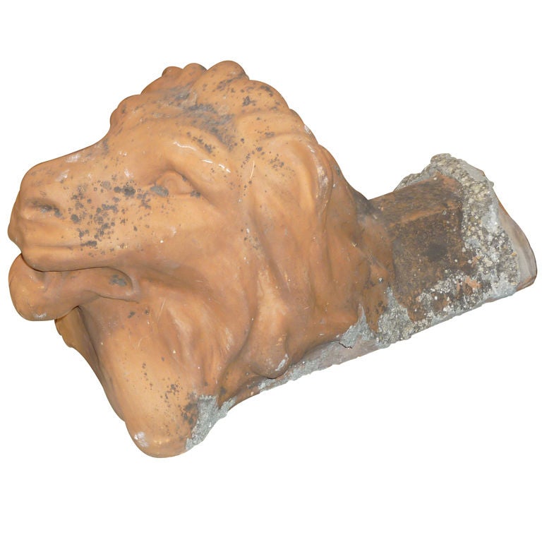 Antique Venetian corner  terracotta roof tile