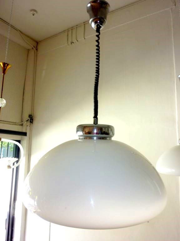 Mid-Century Modern Italian Pair of Large Pendants