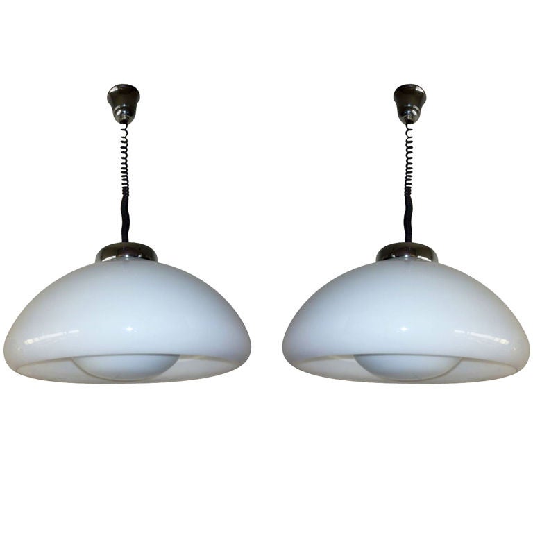 Italian Pair of Large Pendants