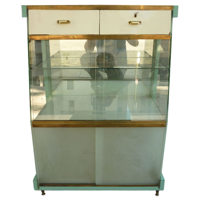 Italian Bacheca Glass Showcase For Sale at 1stDibs glass showcase for