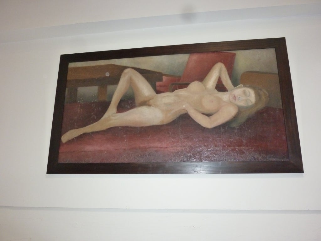 Art Deco Il  Sogno Oil Painting In Good Condition For Sale In Los Angeles, CA