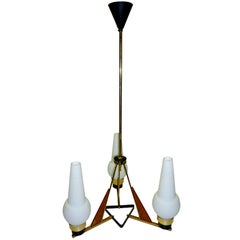 Italian 1950s Chandelier After Stilnovo