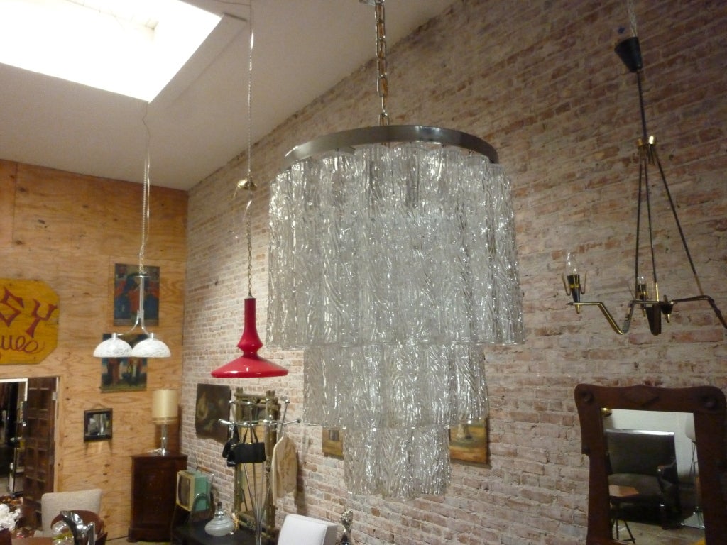 Italian gorgeous glass chandelier, net glass height is 22.5.