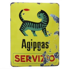 Italian Gas Metal Sign