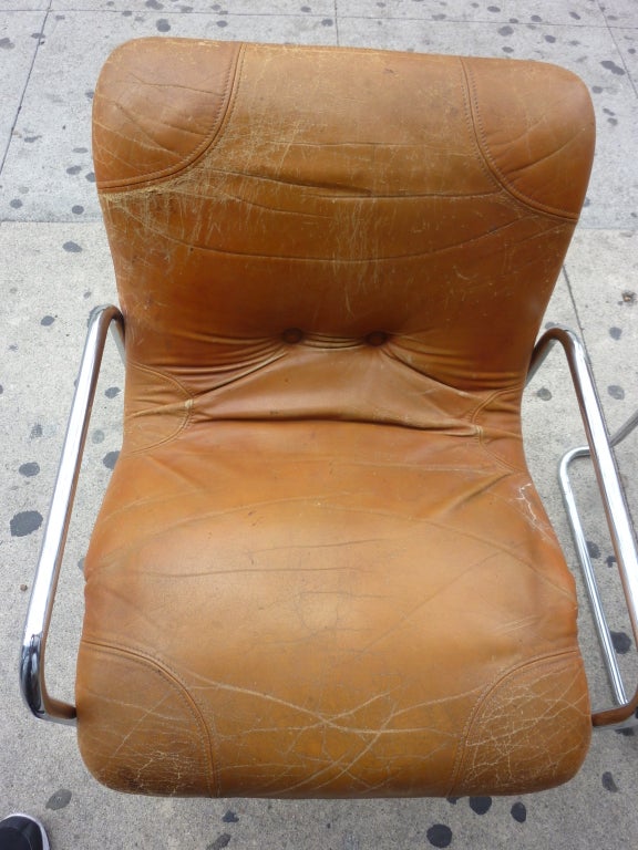 Late 20th Century Italian Leather  Dining Room  Chairs After Pace