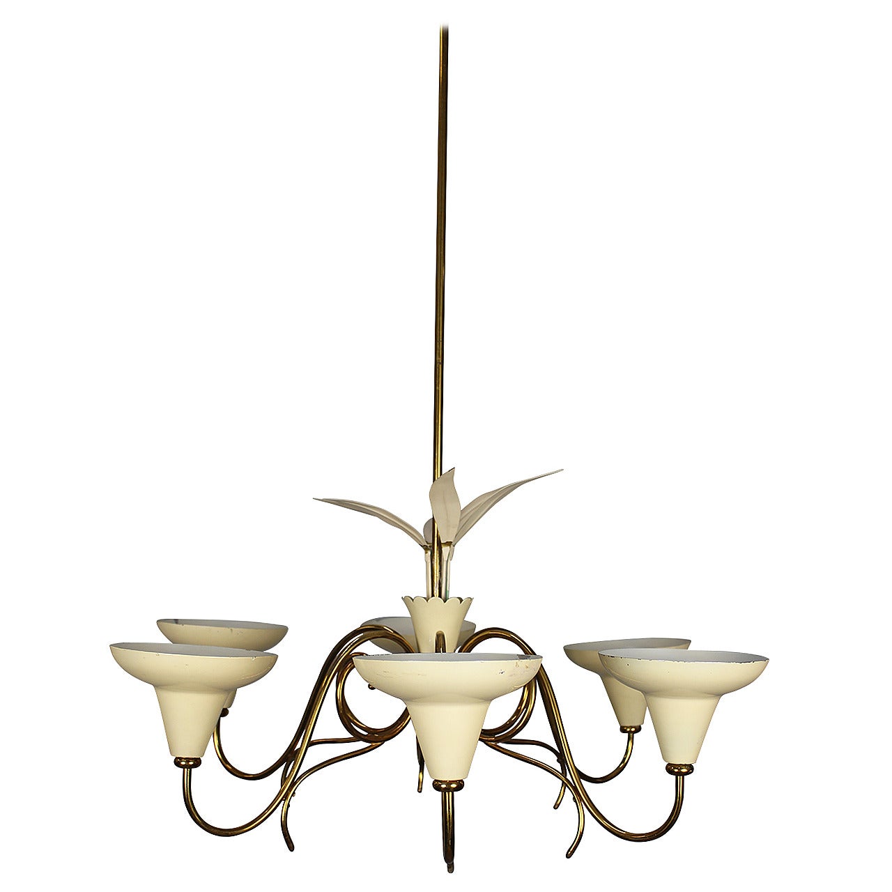  Italian Chandelier, 1950s in style of Stilnovo 