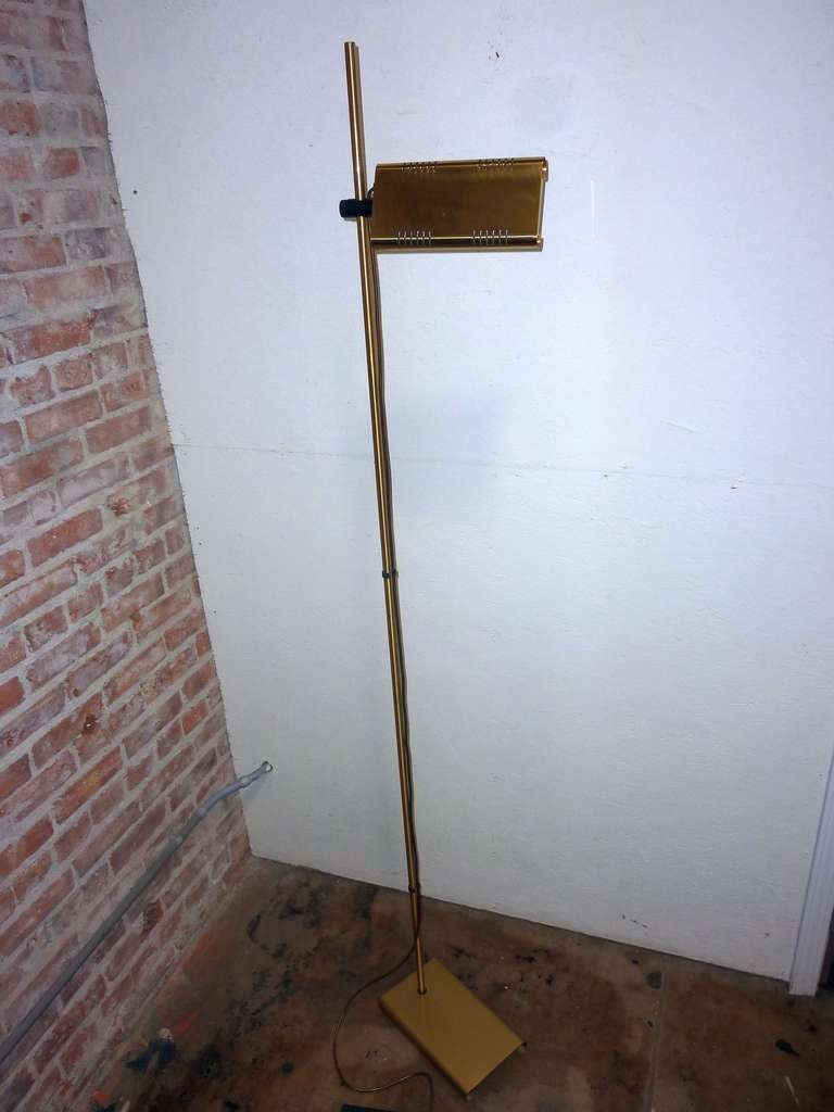 Italian Brass  Floor  Lamp by Joe Colombo In Excellent Condition In Los Angeles, CA