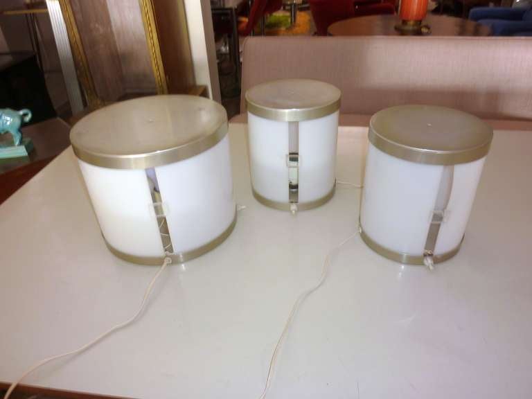 Mid-Century Modern Italian set of three table lamps For Sale