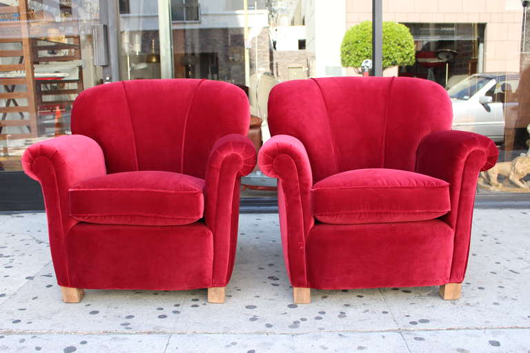 Mid-20th Century  Pair of Italian Art Deco Chairs