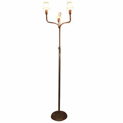 Art Deco Italian Brass Floor Lamp
