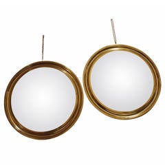 Sergio Mazza Pair of Brass Mirrors 5