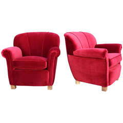  Pair of Italian Art Deco Chairs