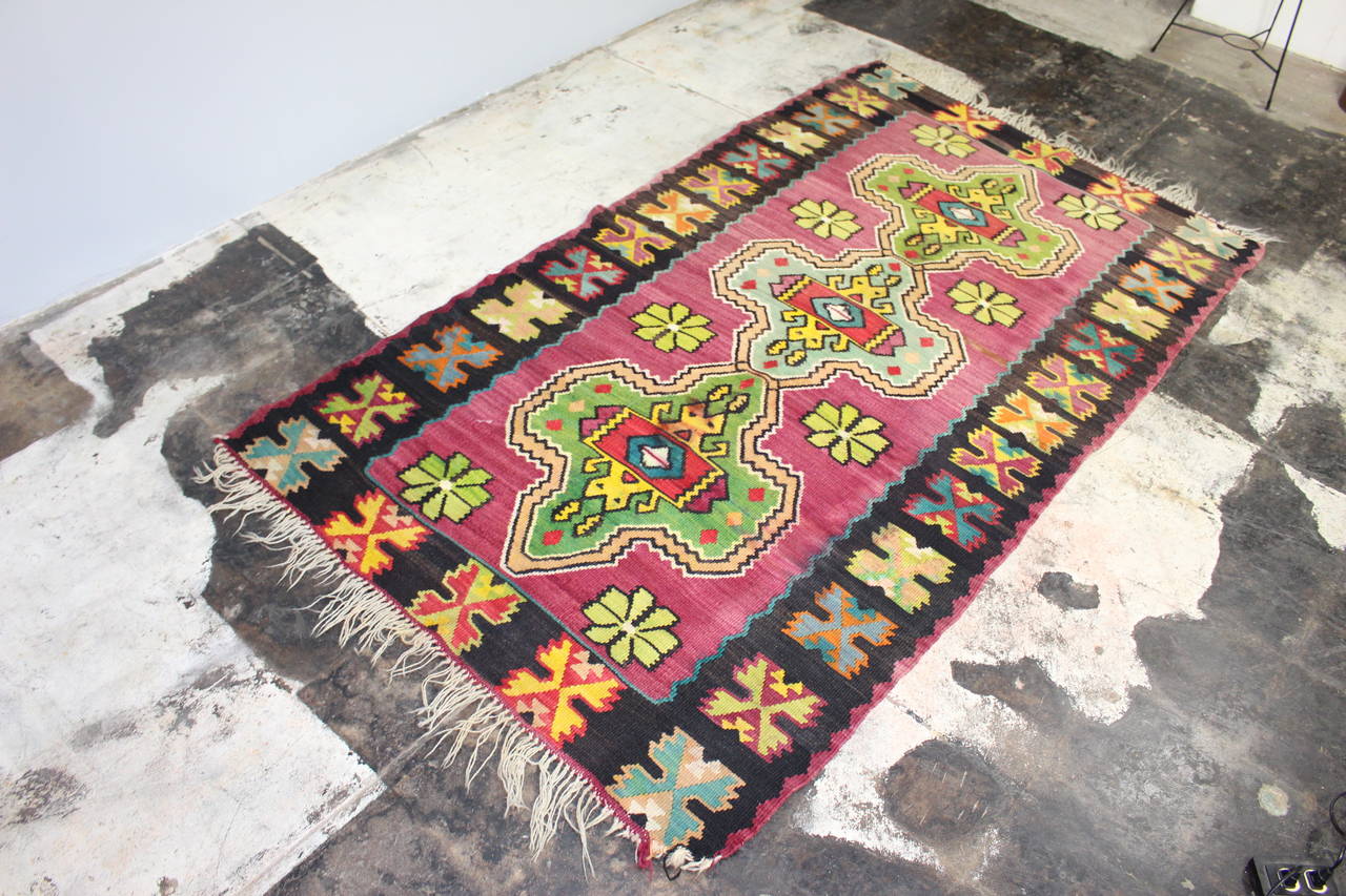 Balkanique Kilim turc ancien de Bosnie en vente