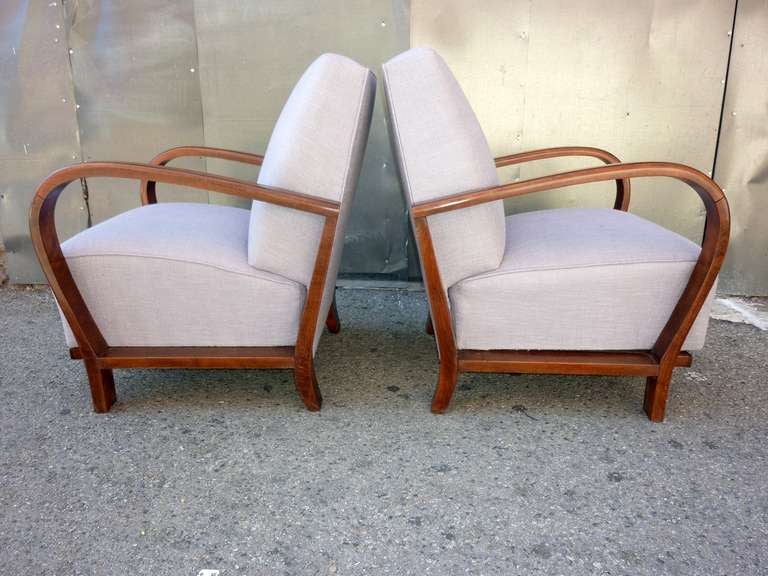 Art Deco French Art  Deco Arm Chairs