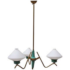 1950s, Italian Brass Chandelier 5
