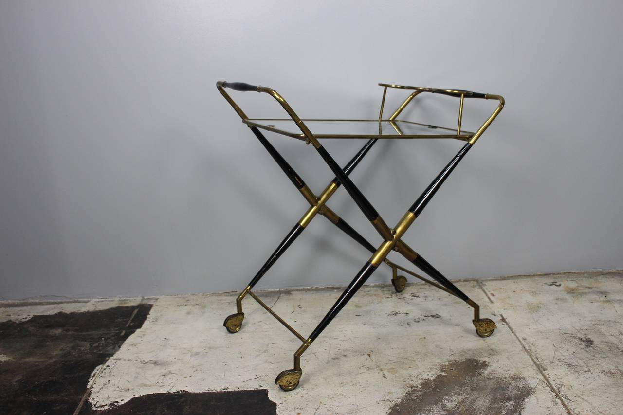 Mid-Century Modern Cesare Lacca Bar Cart For Sale