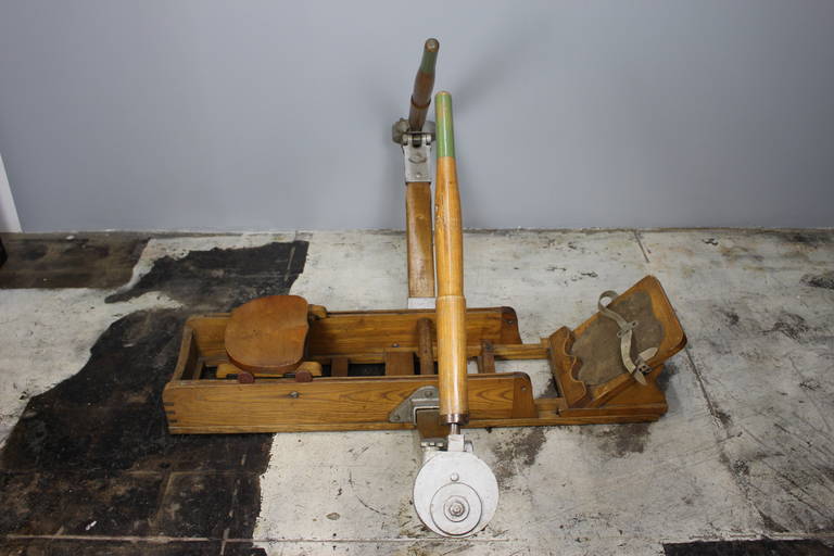 old school rowing machine