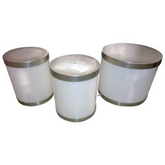 Ensemble italien de trois lampes de table