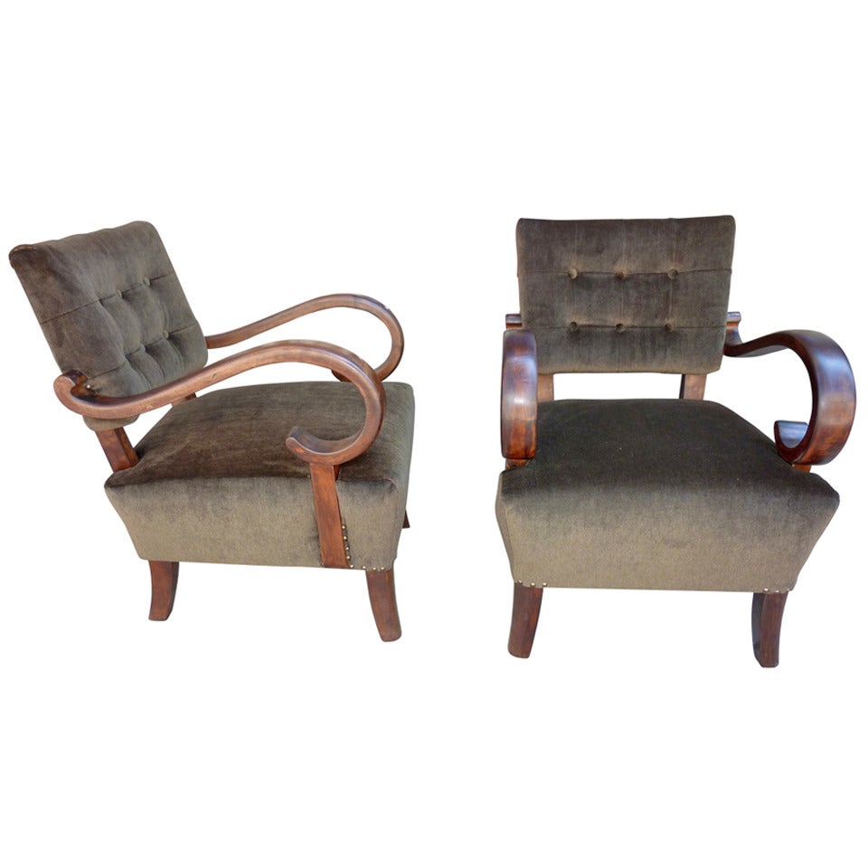 Austrian Art Deco Armchairs