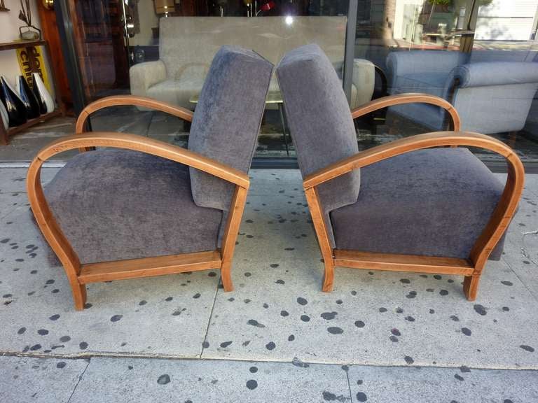 Austrian Art Deco Club Chairs In Excellent Condition In Los Angeles, CA