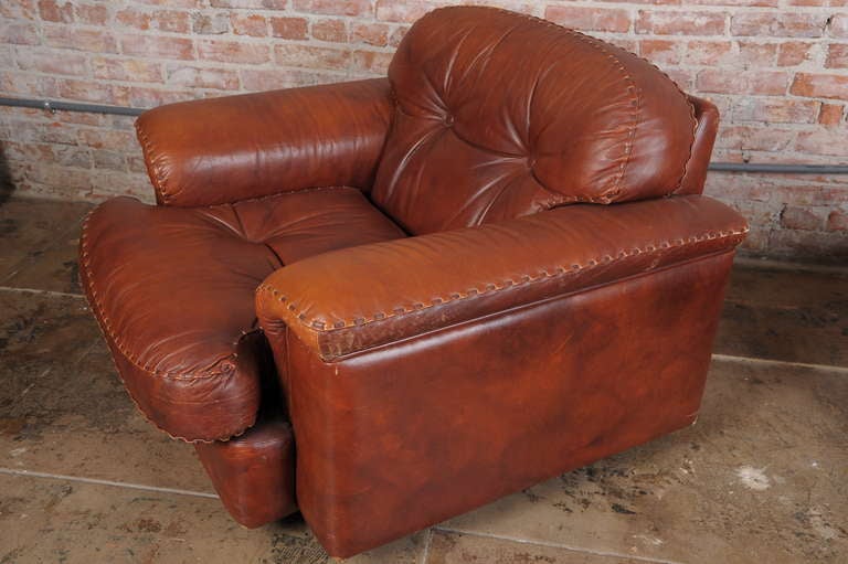 Italian Leather Lounge Chairs after De Sede In Good Condition In Los Angeles, CA
