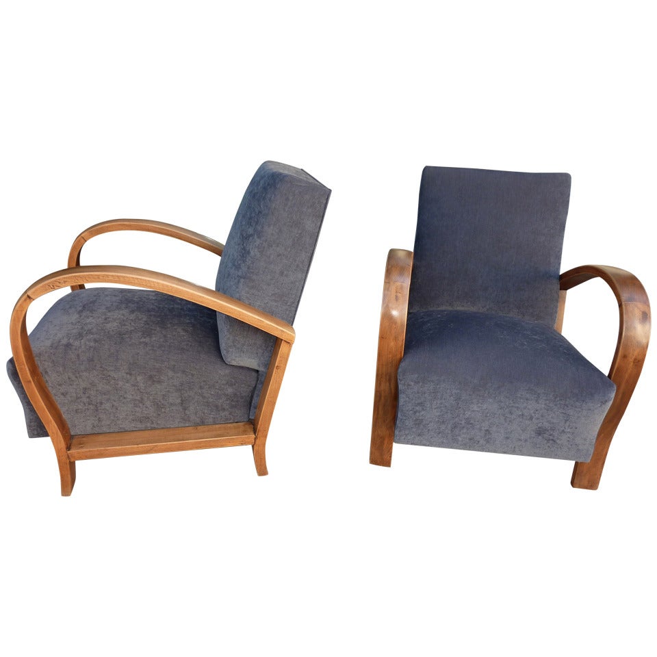 Austrian Art Deco Club Chairs