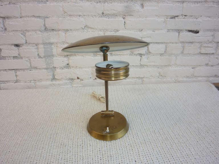 Italian Desk Lamp in Style of Fontana Arte In Good Condition In Los Angeles, CA