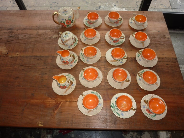 Italian Mid-Century Tea and Coffee Set for 15 Persons In Good Condition In Los Angeles, CA