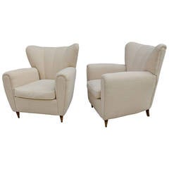 Pair of Italian Club Chairs in Style of Guglielmo Ulrich 9