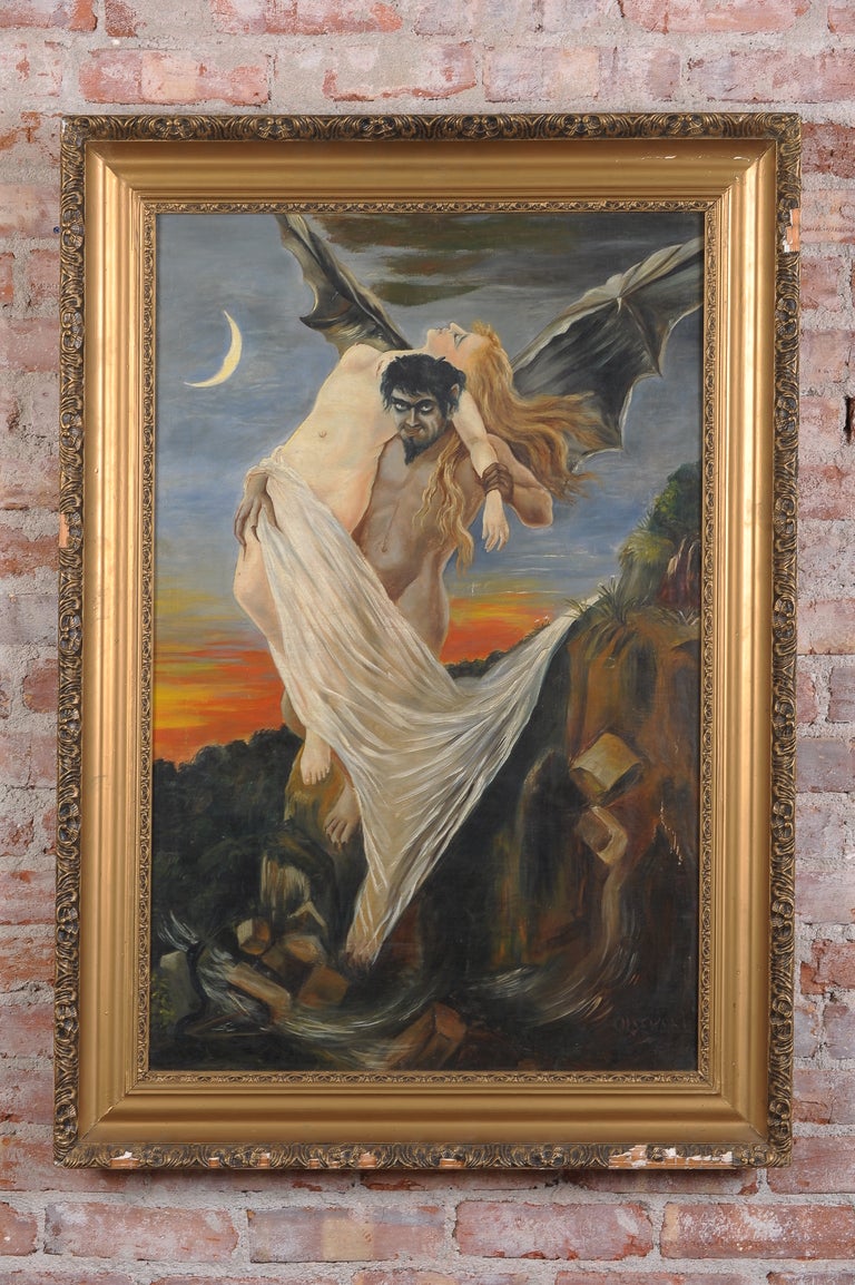 Art Deco Austrian Painting In Excellent Condition In Los Angeles, CA