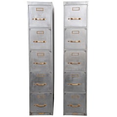 Pair of Metal File Cabinets