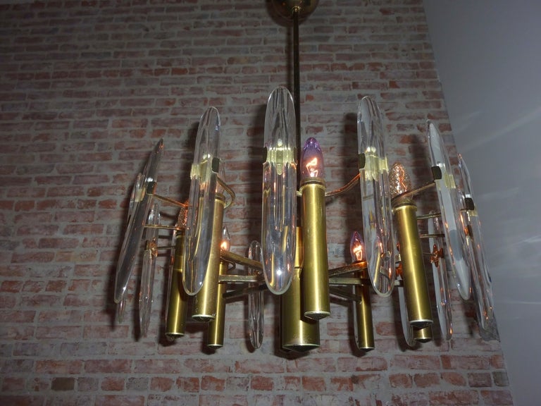 Mid-20th Century Gaetano Sciolari Italian Chandelier