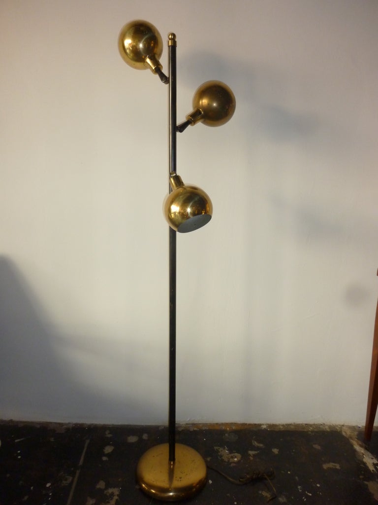 Brass Globe Floor Lamp at 1stdibs