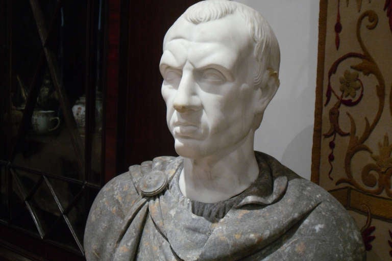 Italian Marble Bust of a Roman Emperor For Sale