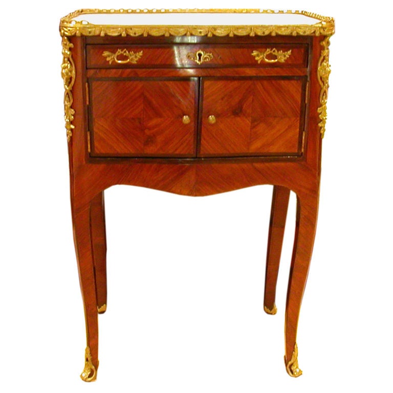 Louis XV Ormolu-Mounted Tulipwood & Rosewood Cabinet For Sale