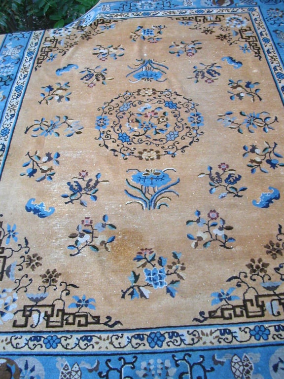 Antique Chinese Wool Carpet For Sale 3