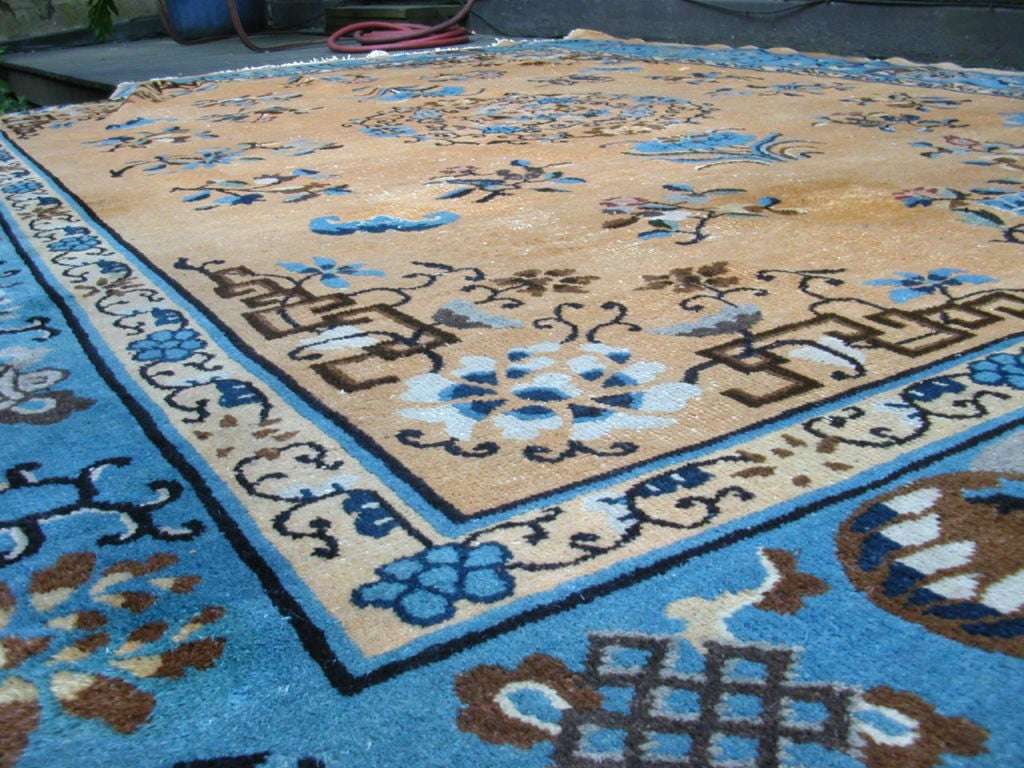 Antique Chinese Wool Carpet For Sale 4