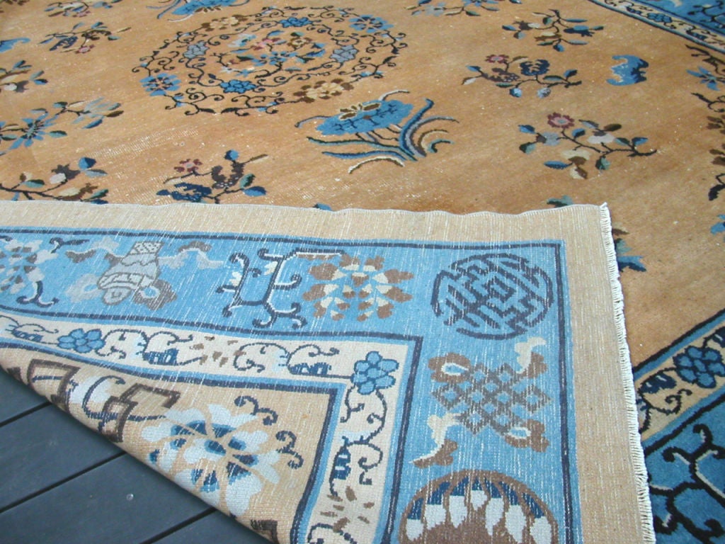 Antique Chinese Wool Carpet For Sale 5