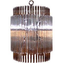 Tiered Glass Rod Chandelier