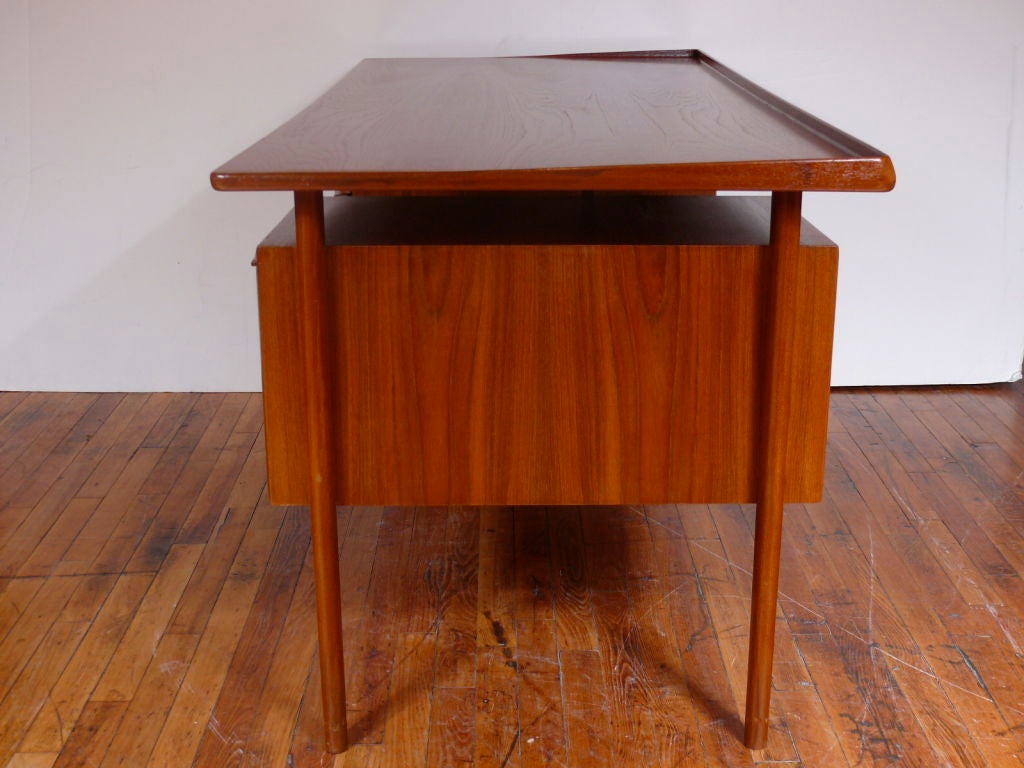 Danish Teak Desk with Floating top 2