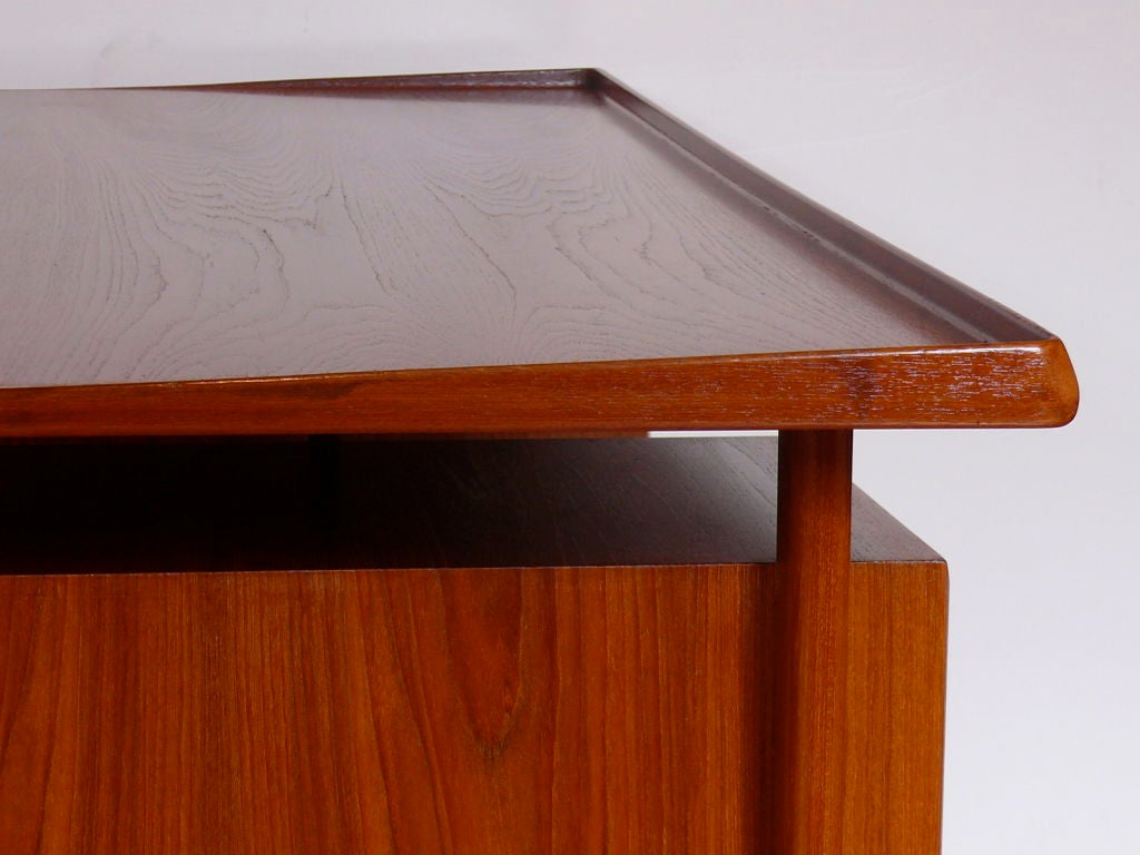 Danish Teak Desk with Floating top 3