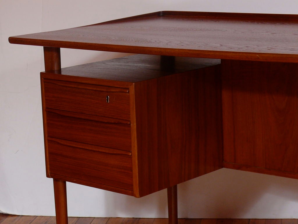 Danish Teak Desk with Floating top 5