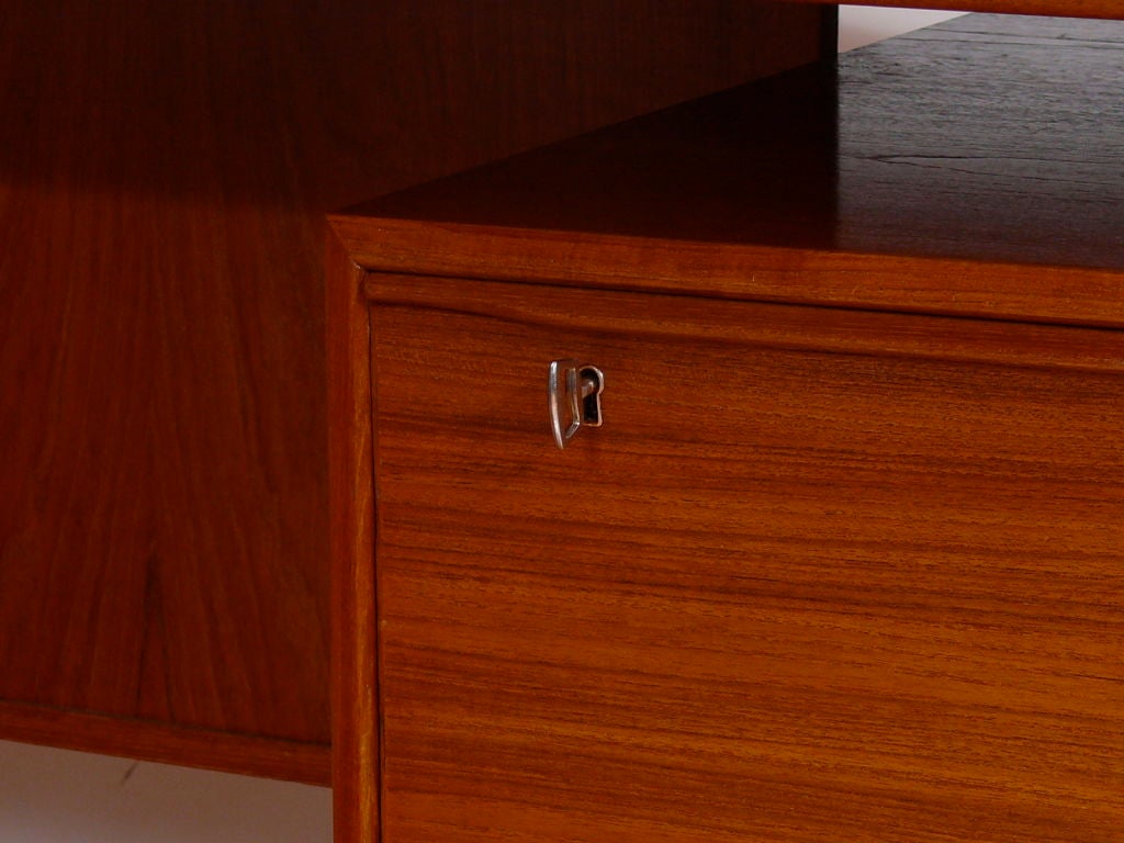 Danish Teak Desk with Floating top 6