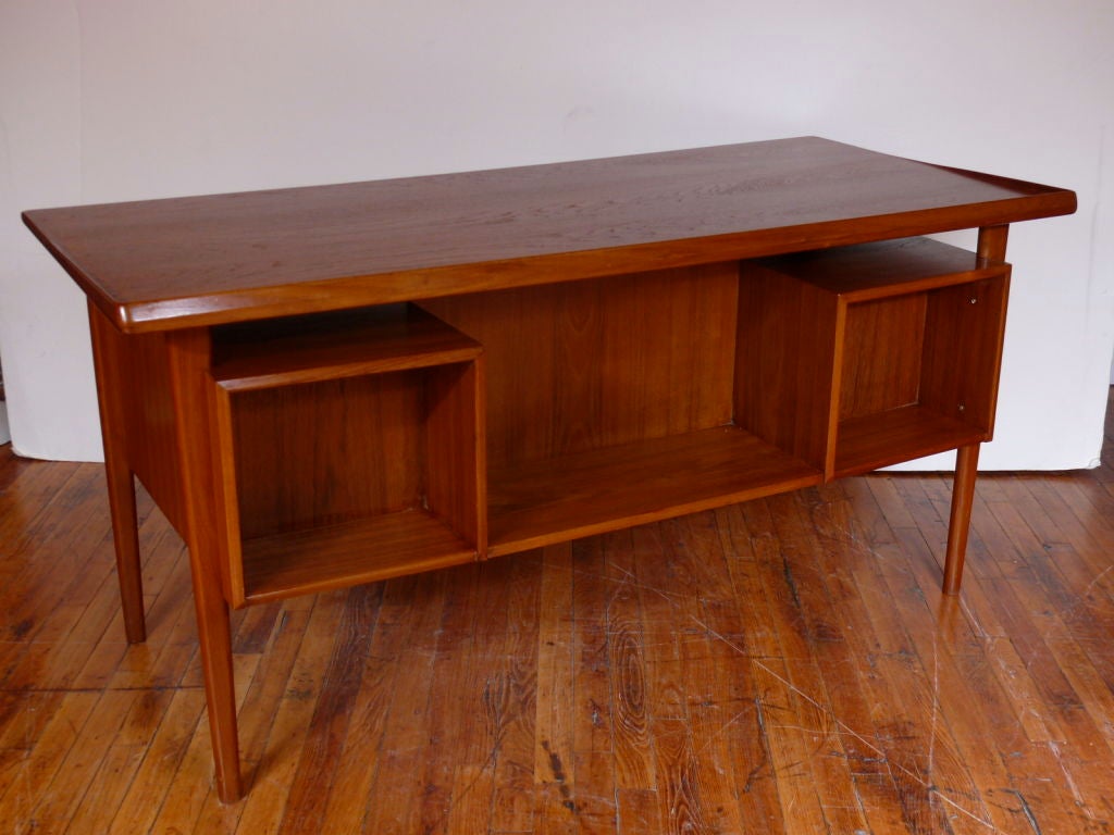 Danish Teak Desk with Floating top 4