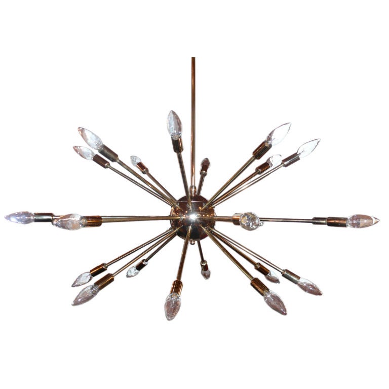 24 Arm Brass Sputnik Chandelier