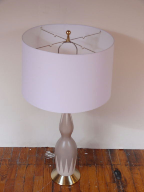 Brass Table Lamp by Gerald Thurston