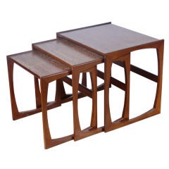 Sculptural Cerused Nesting Tables 12