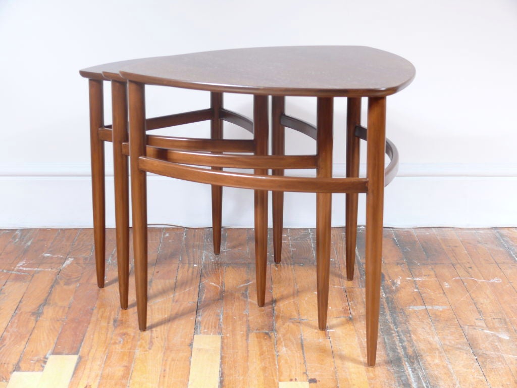 Sculptural Cerused Stacking Tables at 1stdibs